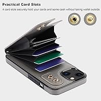 Vista 11 de Folosu Funda compatible con iPhone 13 con soporte para tarjetas, rotación de 360°, soporte de anillo de dedo con función atril, protección RFID