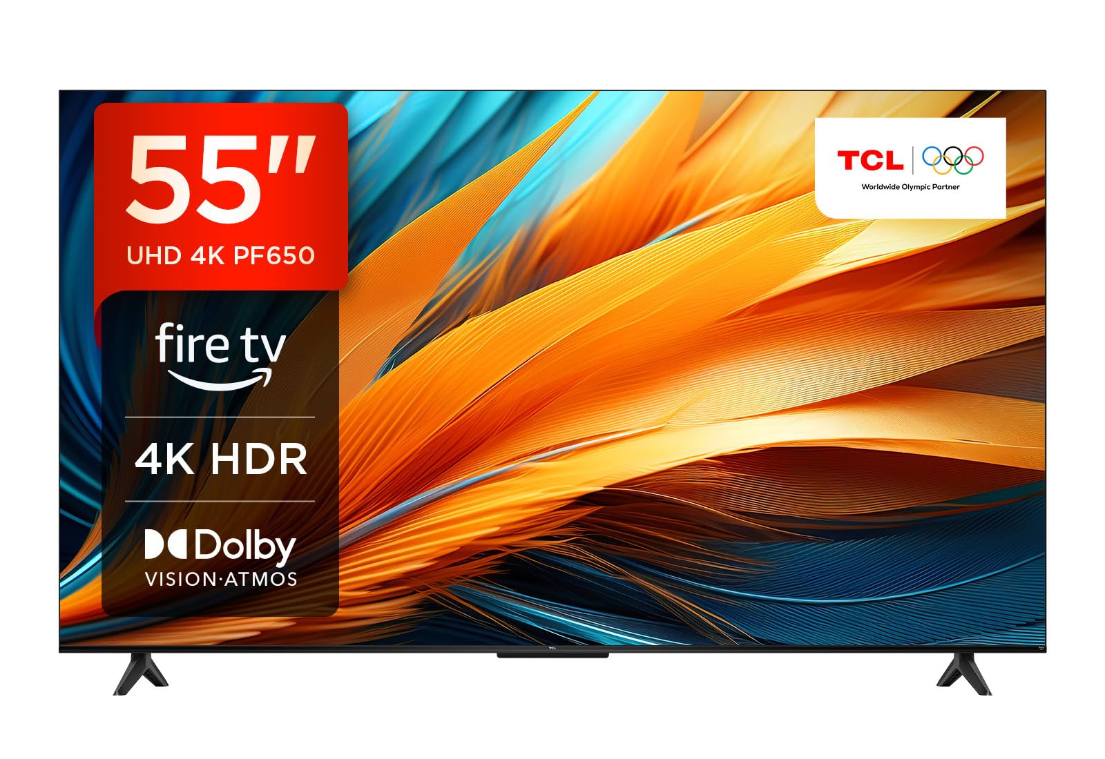 TCL 55PF650 55 pollici 4K Ultra HD, HDR TV, Smart LED Fire TV (Dolby Vision, Dolby Atmos, DTS, HDR 10, Alexa integrato, Airplay2, Miracast)