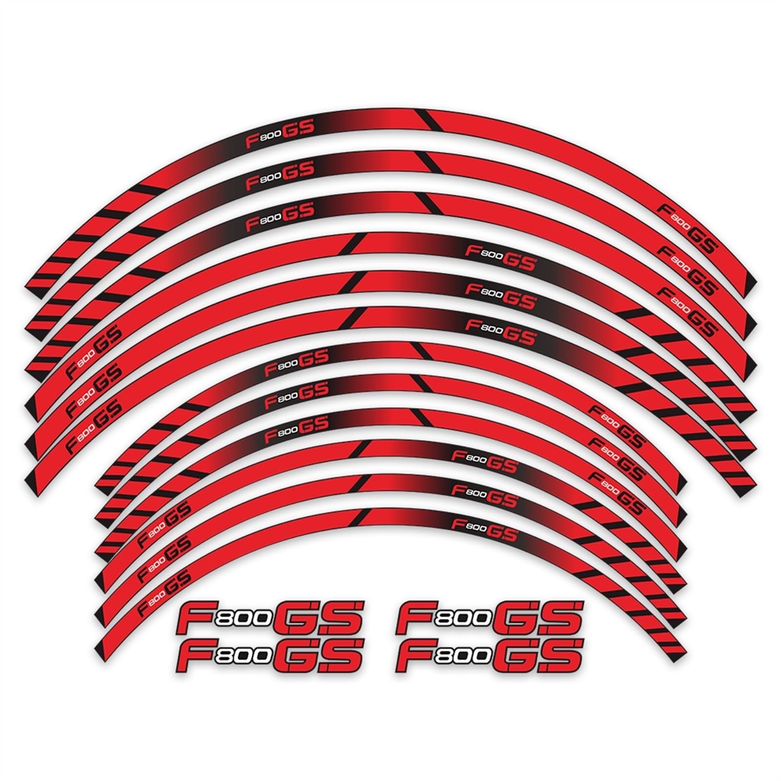 Motorcycle Front Rear Tire Rim Reflective Decals Waterproof Stickers for BMW F800GS F 800GS F800 GS 800 Decorative(Color4)