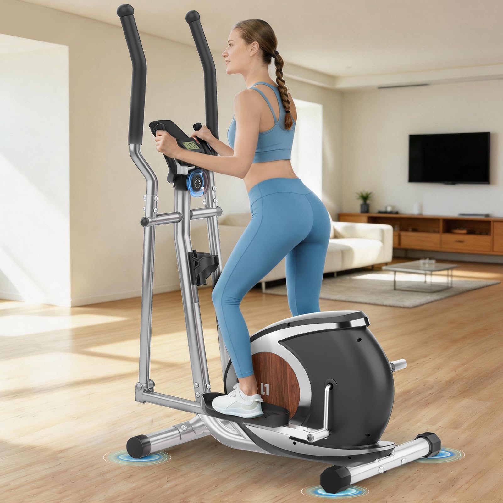 Neezee 3 in 1 Cross Trainer 16 Level Resistance APP Compatible for Home Use