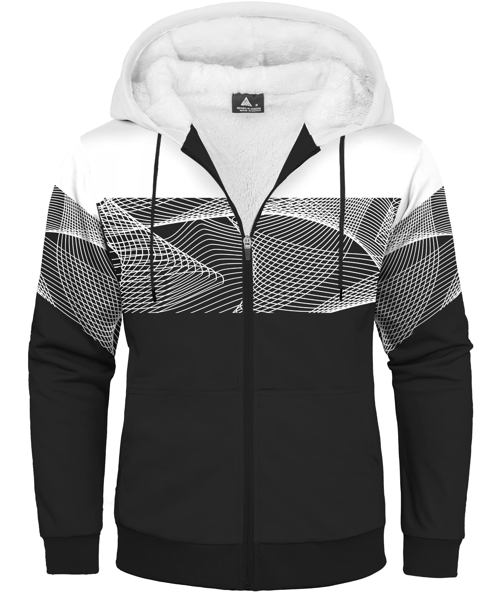 Black And White Graphic Hoodie