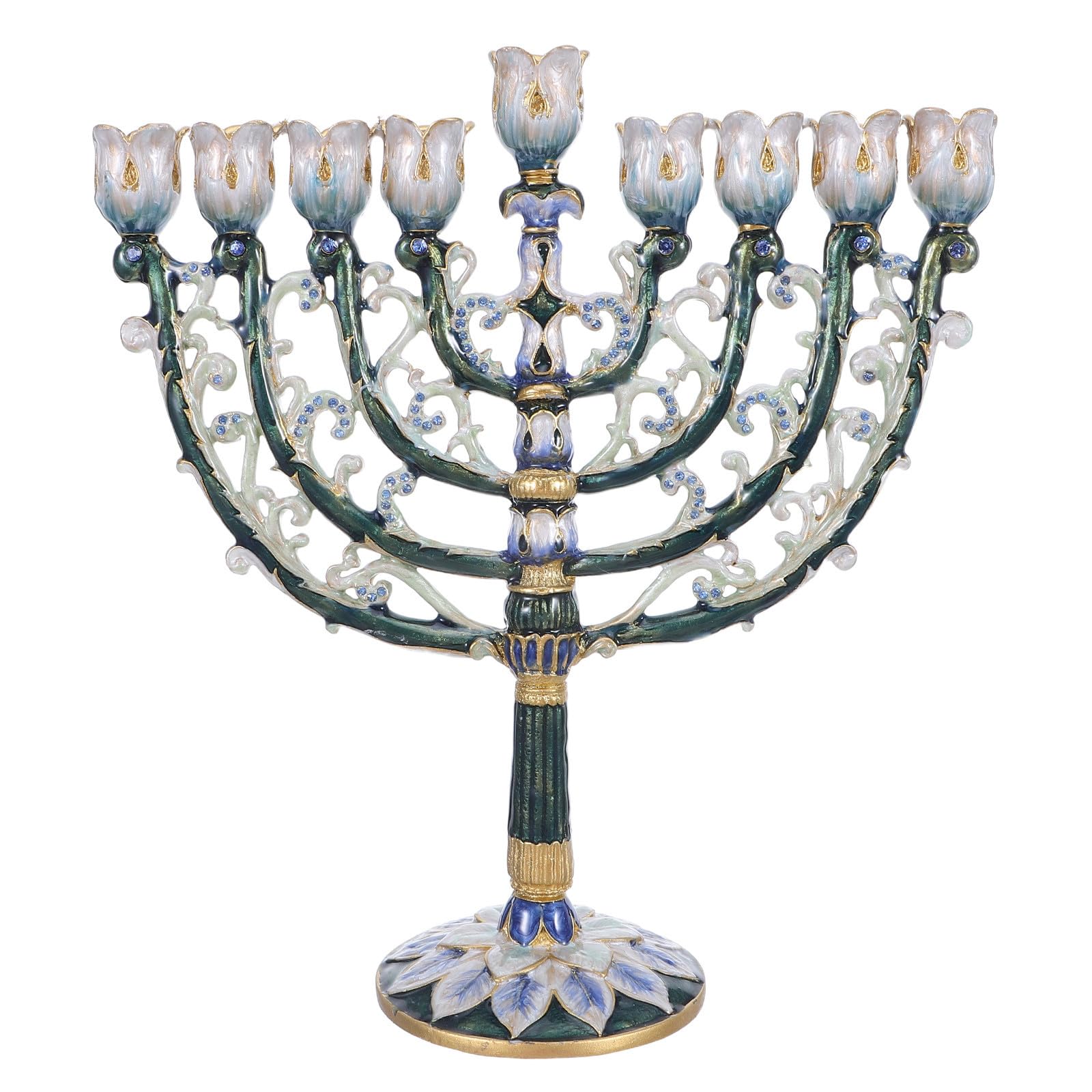 VALICLUD Candelabro a Nove Bracci in Lega di Zinco, Design Vintage