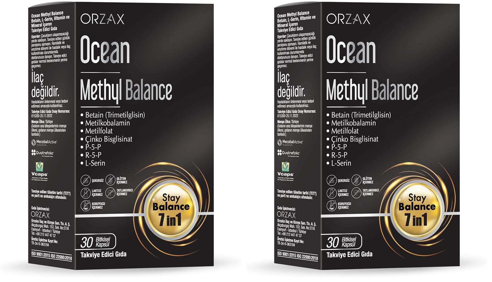 Ocean Methyl Balance 30 Bitkisel Kapsül (2 paketi)