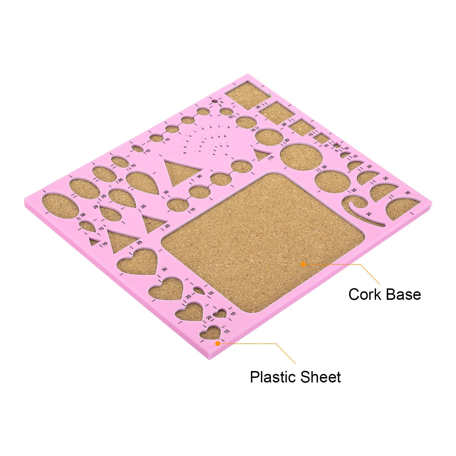 PATIKIL Paper Quilling Template Board 8x7 Inch, Mould Crimper Tool for Paper Strips DIY Art Crafts Pink, 21x18cm - Image 4