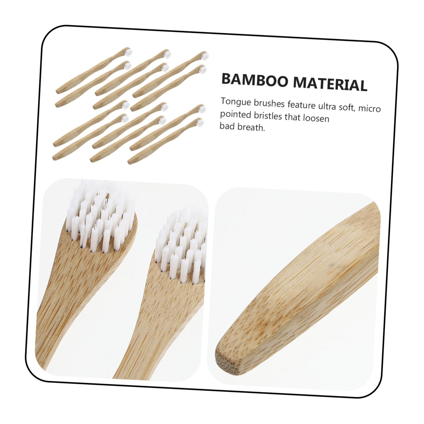 Beaupretty 12 Pezzi Raschietto per Lingua Spazzole per Lingua Ecologiche Rimozione Rivestimento Linguale Accessori per Orale Design Innovativo e Pratico