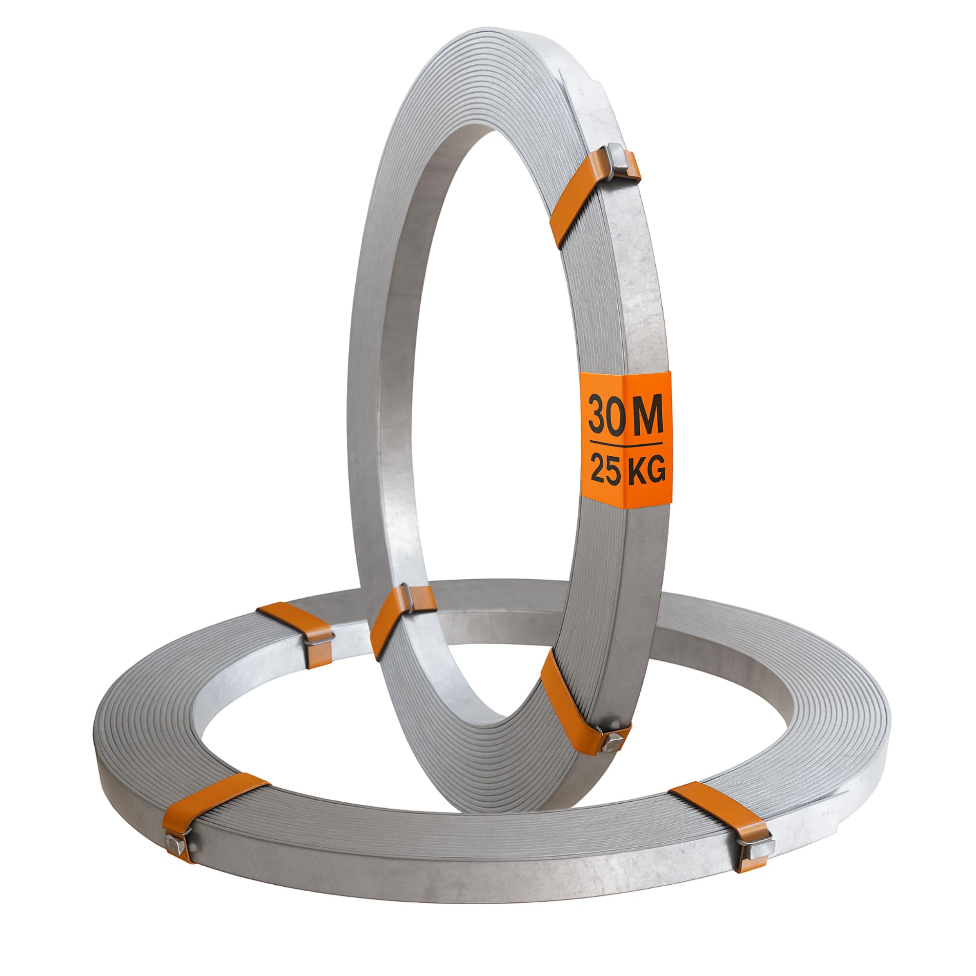 HausHeld® Erdungsband 30 m – 30x3,5 mm Feuerverzinkt | Flachstahl für Blitzschutz & Erdung | Verzinktes Stahlband für PV-Anlage & Fundamenterder