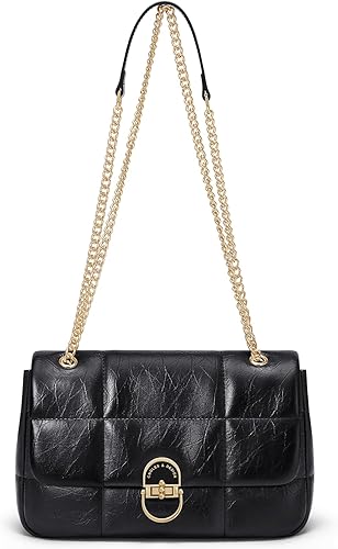 Miniatura 9 de Cnoles Bolsos cruzados para mujer, bolso de hombro de cuero a la moda con correa de cadena, bolso de mano de moda