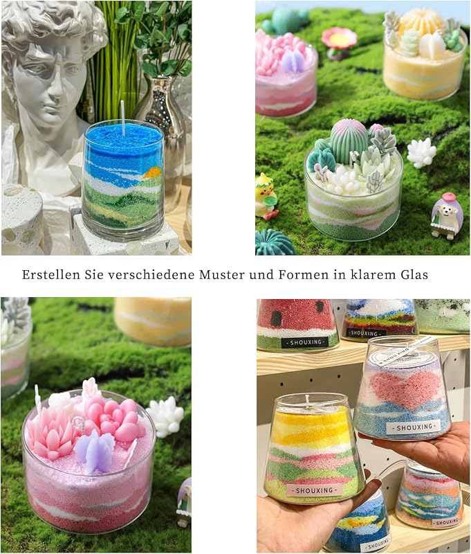 Scentoria Gyertya Homok Rózsaszín 800g DIY Gyertyakészítéshez Kanóccal