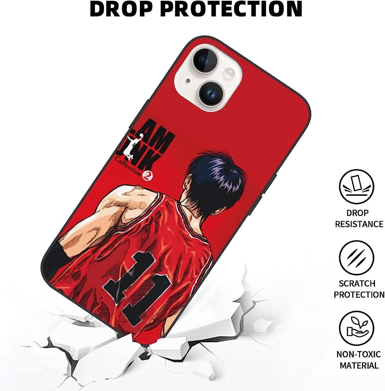 Amazon.co.jp: スラムダンク 流川楓 iPhone 14 Pro ケース最新しい軽量