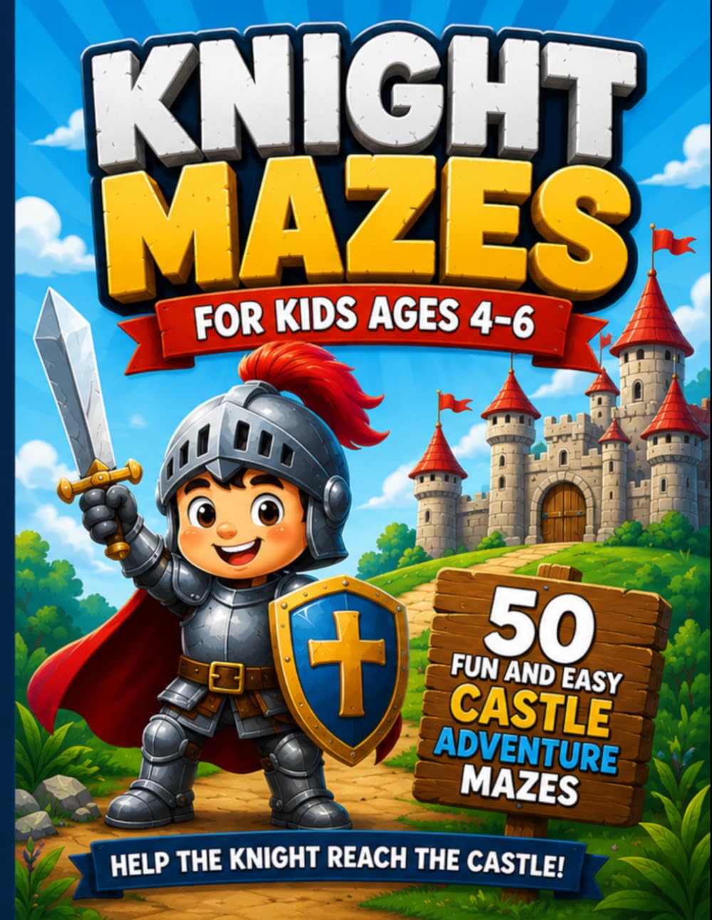 Knight Mazes for Kids Ages 4–6: Fun and Easy Castle Adventure Maze Book for Young Explorers (Knight Maze Adventure)