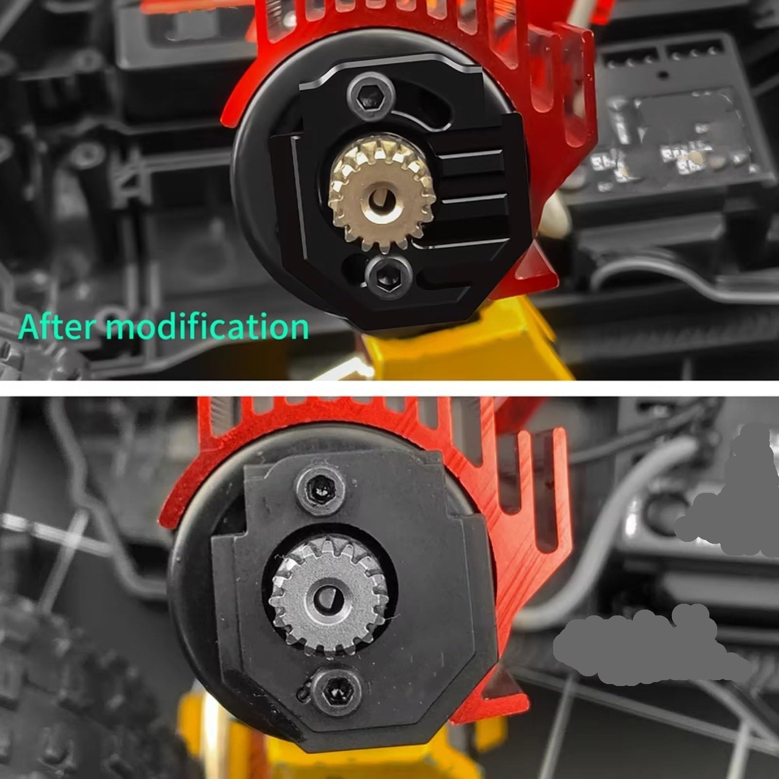 RC Décorations Modèles Pour Granite Pour Grom Pour Typhon Pour Grom 1/18 Support Dissipateur Thermique Réglable Alliage D'aluminium 7075 Moteur Voiture RC Pièces Mise À Niveau Accessoires