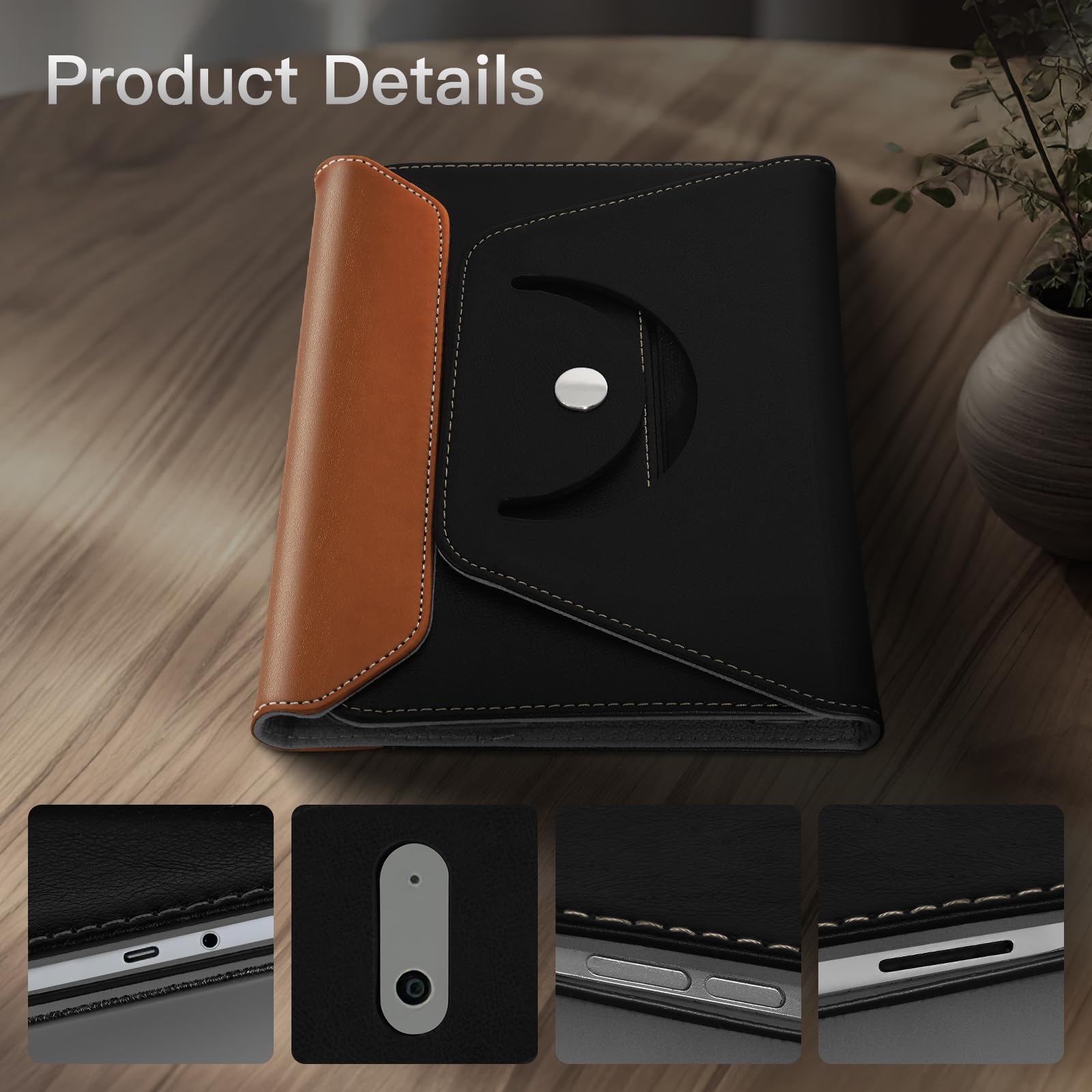 Universelle Tablet-Hülle Für Surface Go 1/2/3 - Mit Klappständer, Totenkopfrose Design, Magnetischer Verschluss