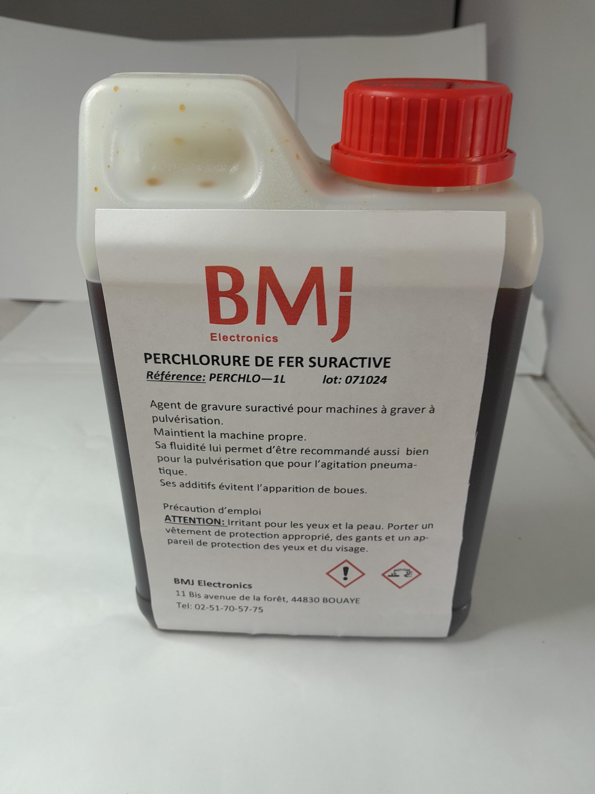Perchlorure de Fer Liquide, Bidon de 1 Litre