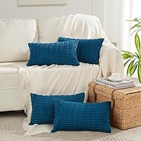 Vista 46 de Fancy Homi - Paquete de 4 fundas de almohada decorativas boho negras de 20 x 20 pulgadas para sala de estar, sofá, cama, decoración rústica moderna