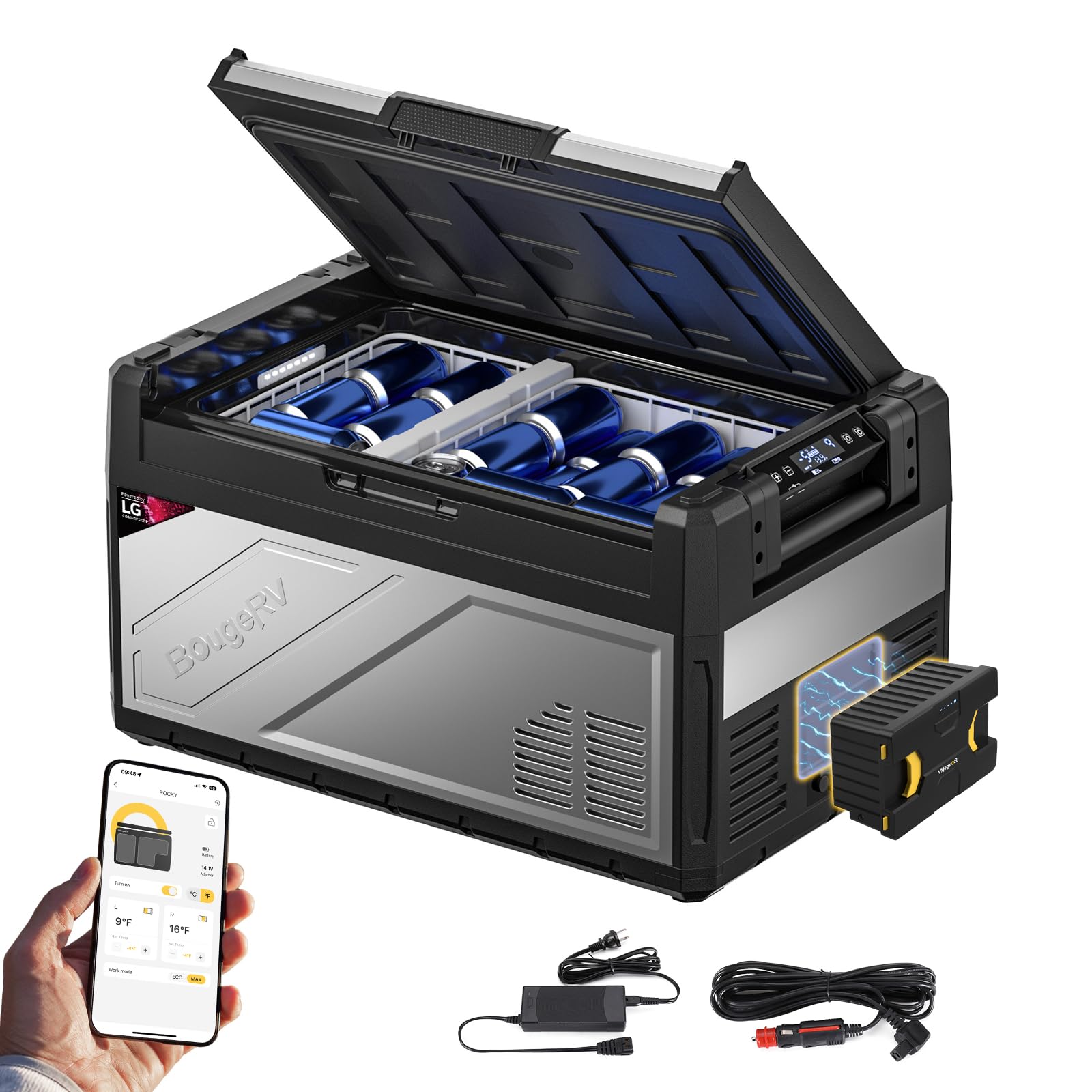 sacchetto raffreddatore 12v 24v per macchina con sistema solare