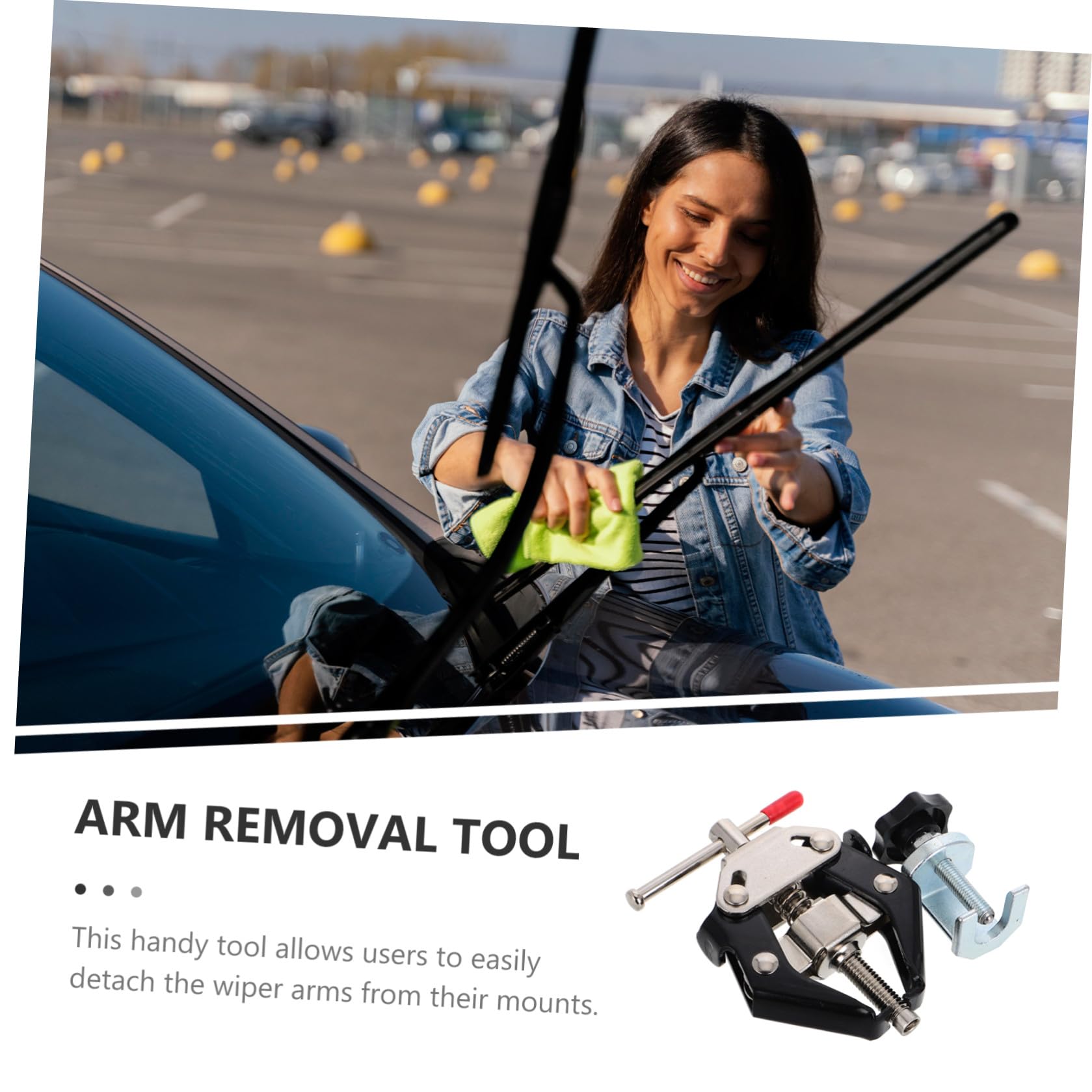 Estrattore per Braccio Tergicristallo Strumento di Rimozione del Braccio Tergicristallo Piccolo Estrattore per Cuscinetti Strumento di Riparazione per Accessori Auto 2 Pezzi