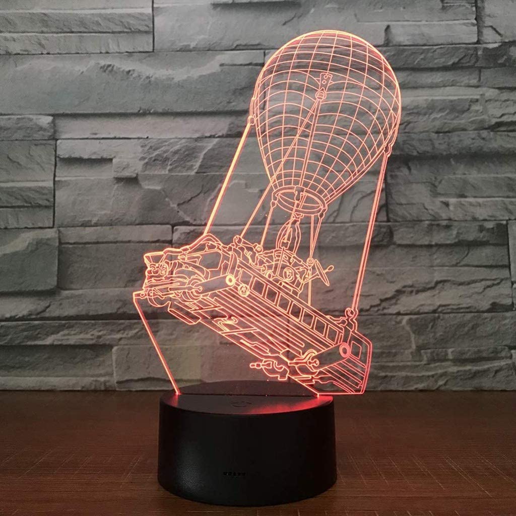 3D kolorowa lampka nocna USB, sypialnia kreatywna lampka nocna w akademiku