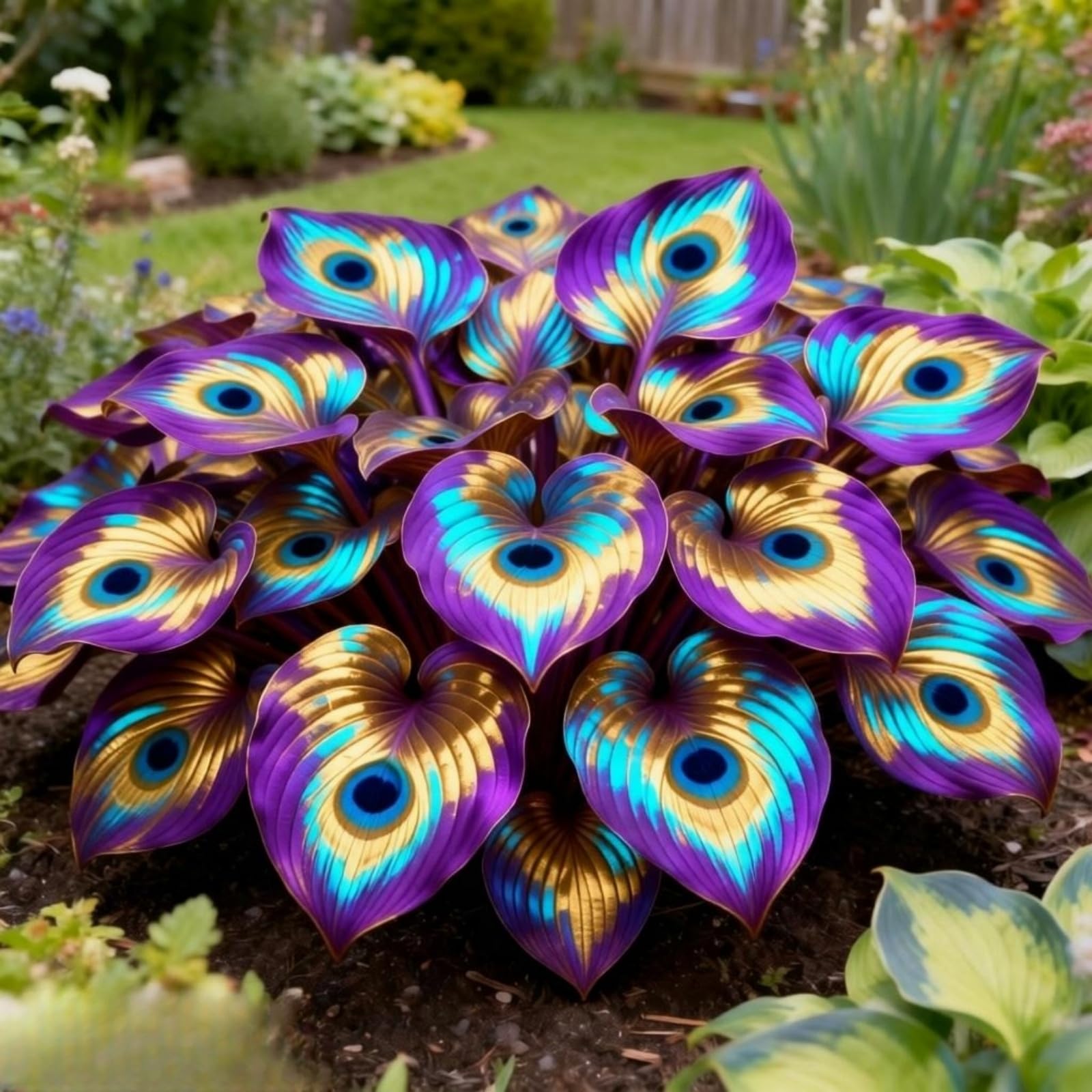 Perennial Hosta Bulbs, Fragrant Flowers, Suitable for Garden Plants, Landscape Design, Indoor and Outdoor Potted Plants-8 Bulbs-A