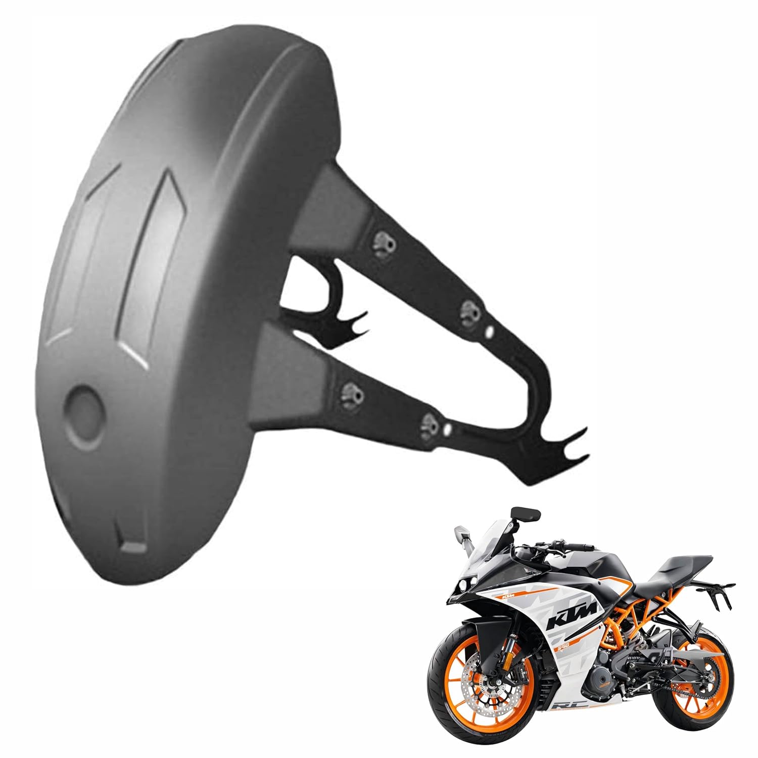 Asryd Rear Tyre Flexible Mudguard Bike Splash Guard ABS Material