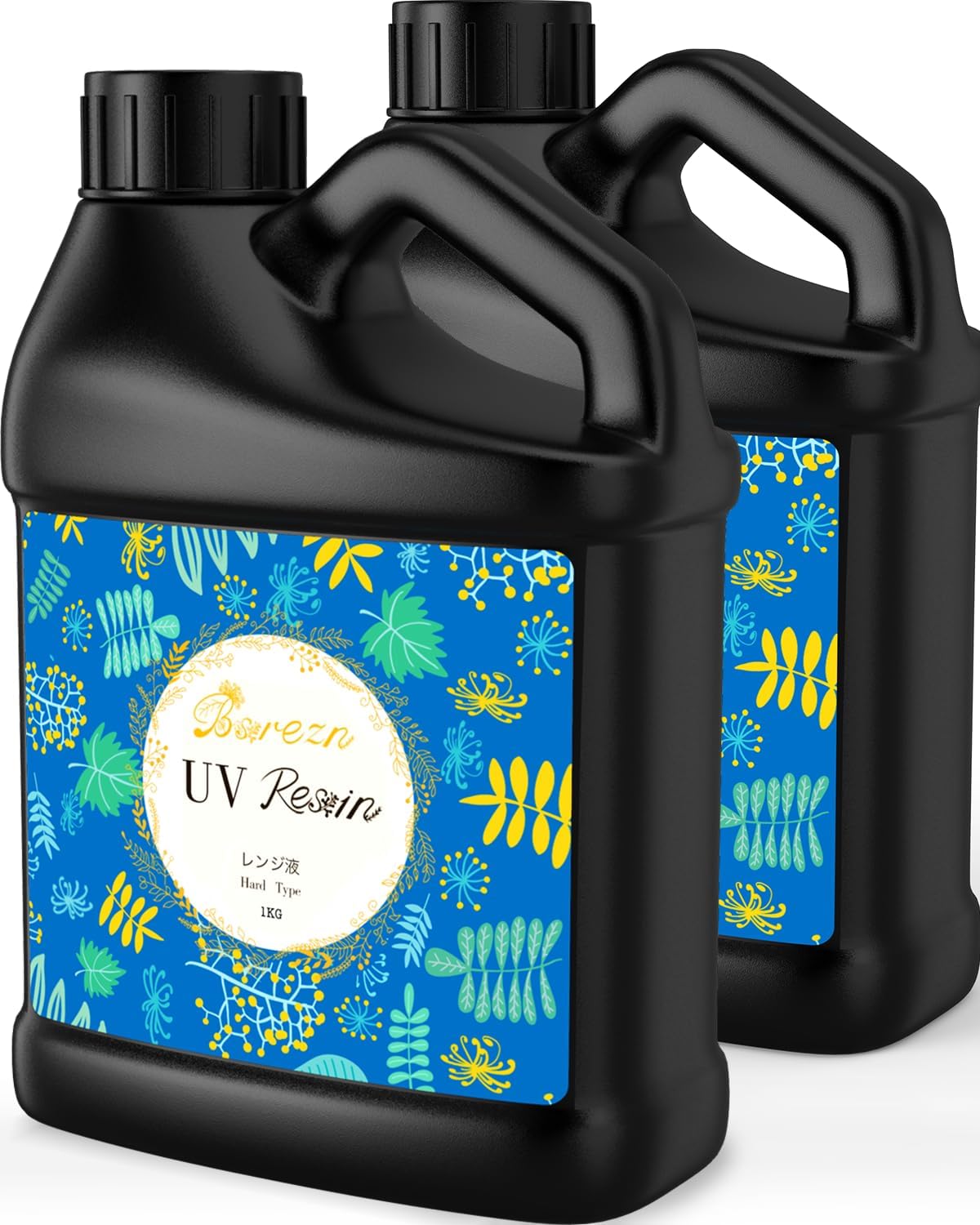 Bsrezn 2000g UV Resin Hard, Crystal Clear Premixed Resin for Jewelry Making and Crafting (1000g x 2)