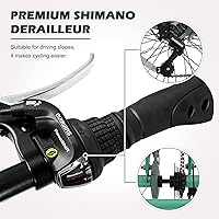 Vista 114 de H&ZT Triciclo para adultos, bicicleta de 3 ruedas, triciclo crucero, con engranaje de 7 velocidades, mango de freno de estacionamiento, escalón