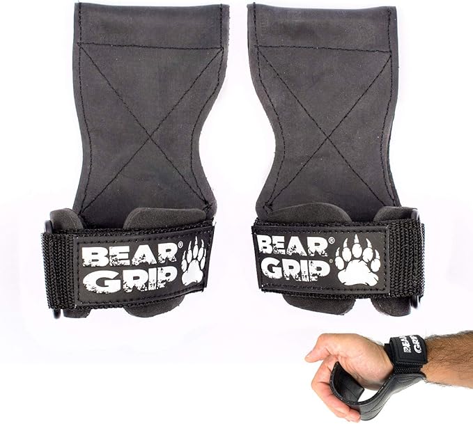 BEAR GRIP® Multi Grip Straps/Hooks, Premium Heavy duty weight lifting