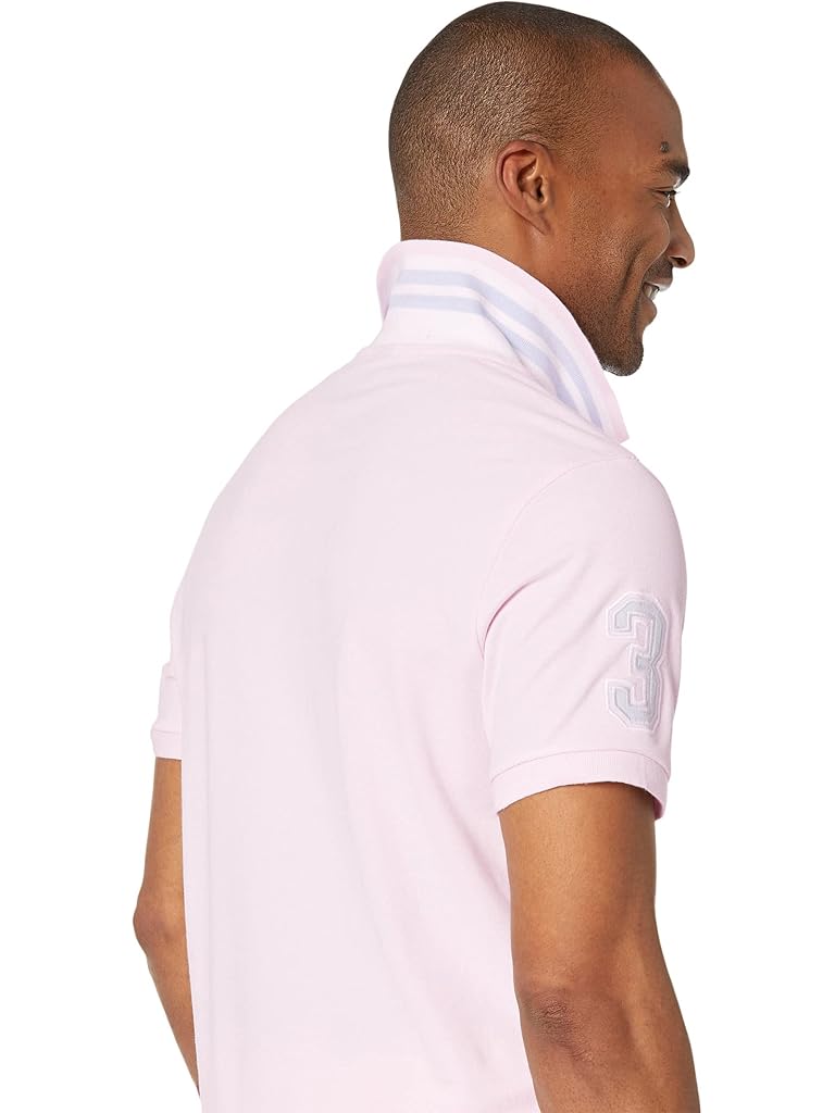 U.S. POLO ASSN. Slim Fit Big Horse Polo with Stripe Collar