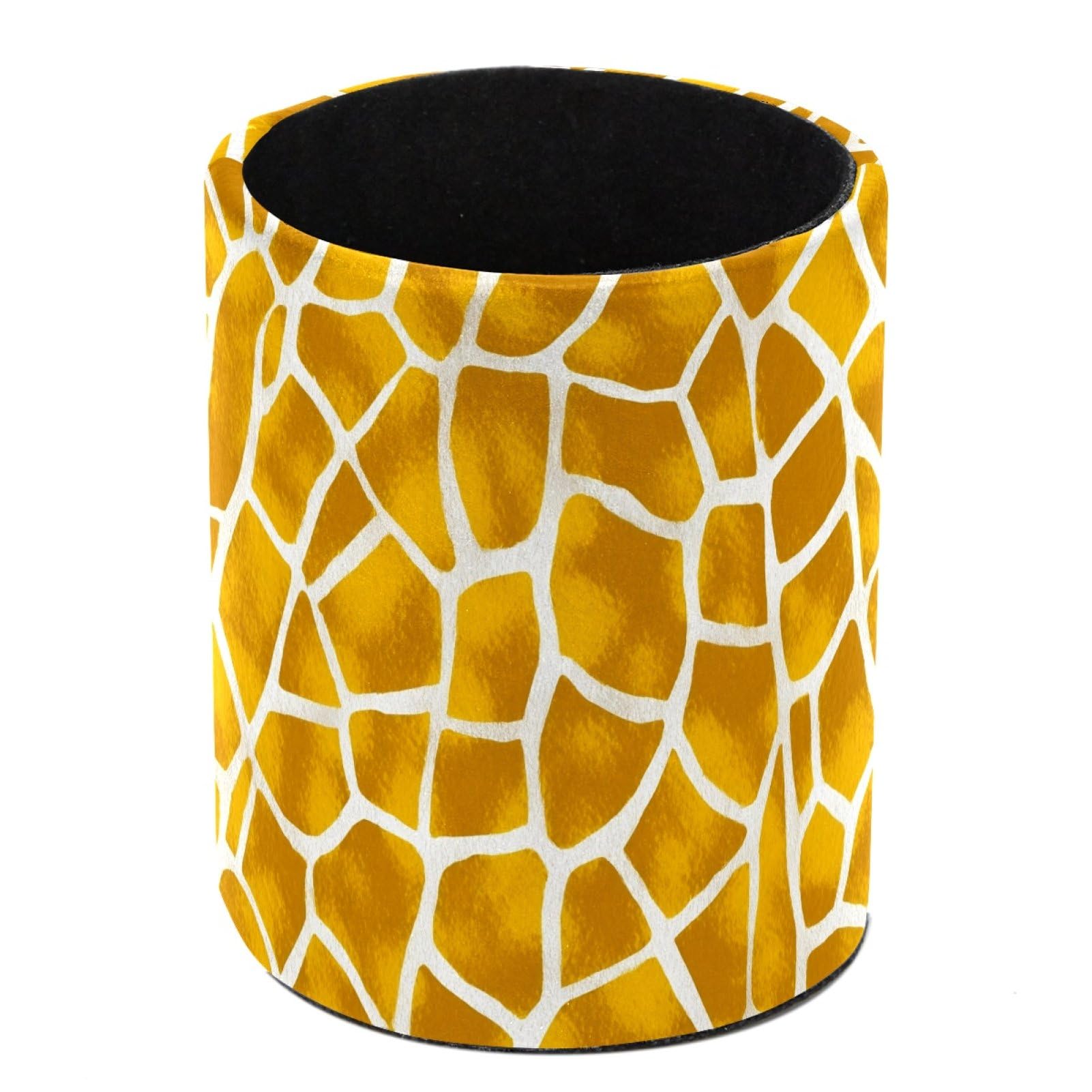FWJZDSP Yellow Leopard Print Pencil Cup Pen Organizer Makeup Brush Holder for Office Home Countertop Desk Accessory Storage