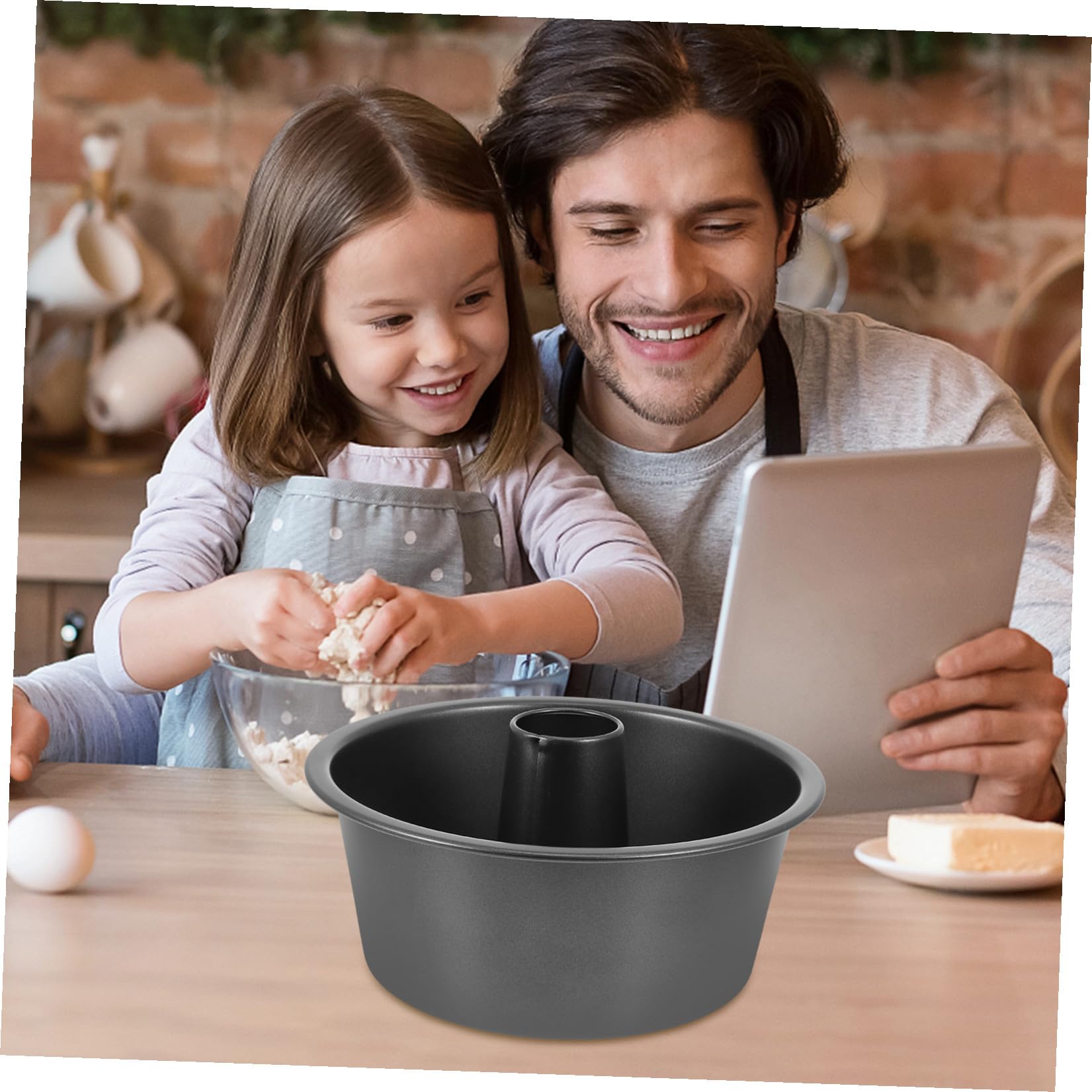 GLEAVI Molde Redondo Antiadherente y Resistente para Hornear de Acero al Carbono Diseño Hueco Adecuado para Repostería y Cocina Casera