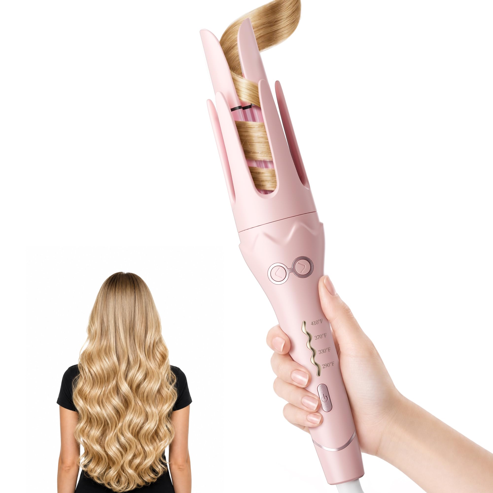 1.5 Inch Automatic Rotating Curling Iron, Curling Wand for Long Hair