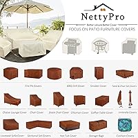 Vista 6 de NettyPro Funda para Sofá de Exterior Impermeable para 3 Plazas Funda para Sofá de Patio, Fundas para Sofá de Salón Profundo para Muebles de Patio