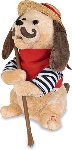 Miniatura 6 de Cuddle Barn - Gondolomio | Romántico peluche italiano animado cachorro perro juguete bailando y cantando canción Ole Sole Mio regalo de San