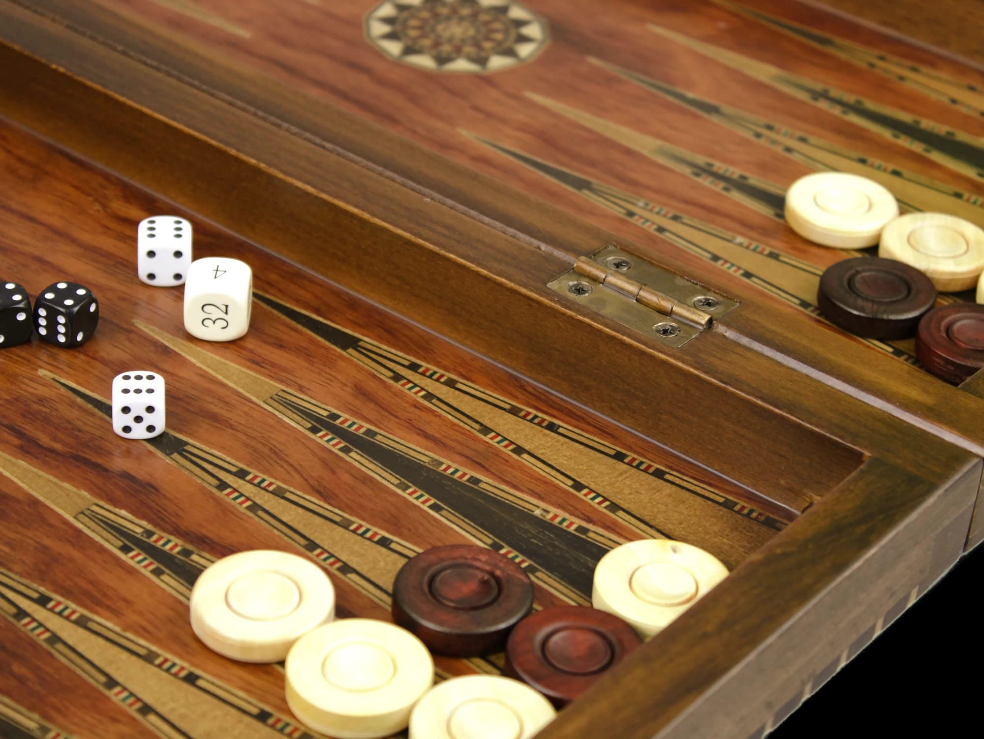 Helena Backgammon - Set in palissandro rurale, 50 cm