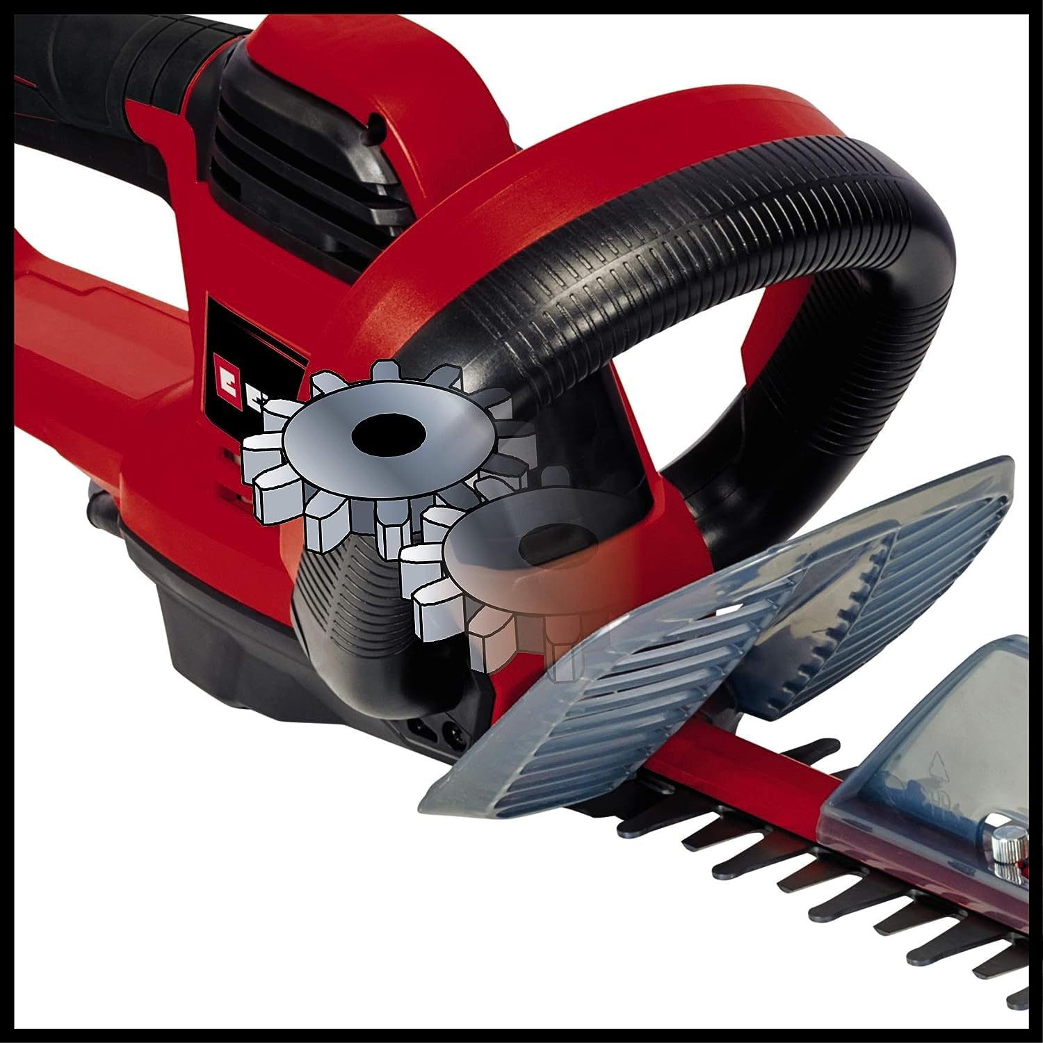 Einhell Recortasetos eléctrico GC-EH 6055/1 (600W, longitud de corte: 550mm, longitud de la hoja: 610mm, espacio entre dientes: 26mm, Corte por minuto: 2800 min-1)