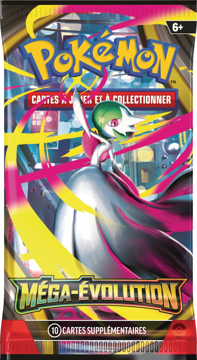 Pokémon : Blister de Trois boosters Méga-Évolution – Akwakwak du JCC Pokémon (1 Carte Promo Brillante et 3 boosters)