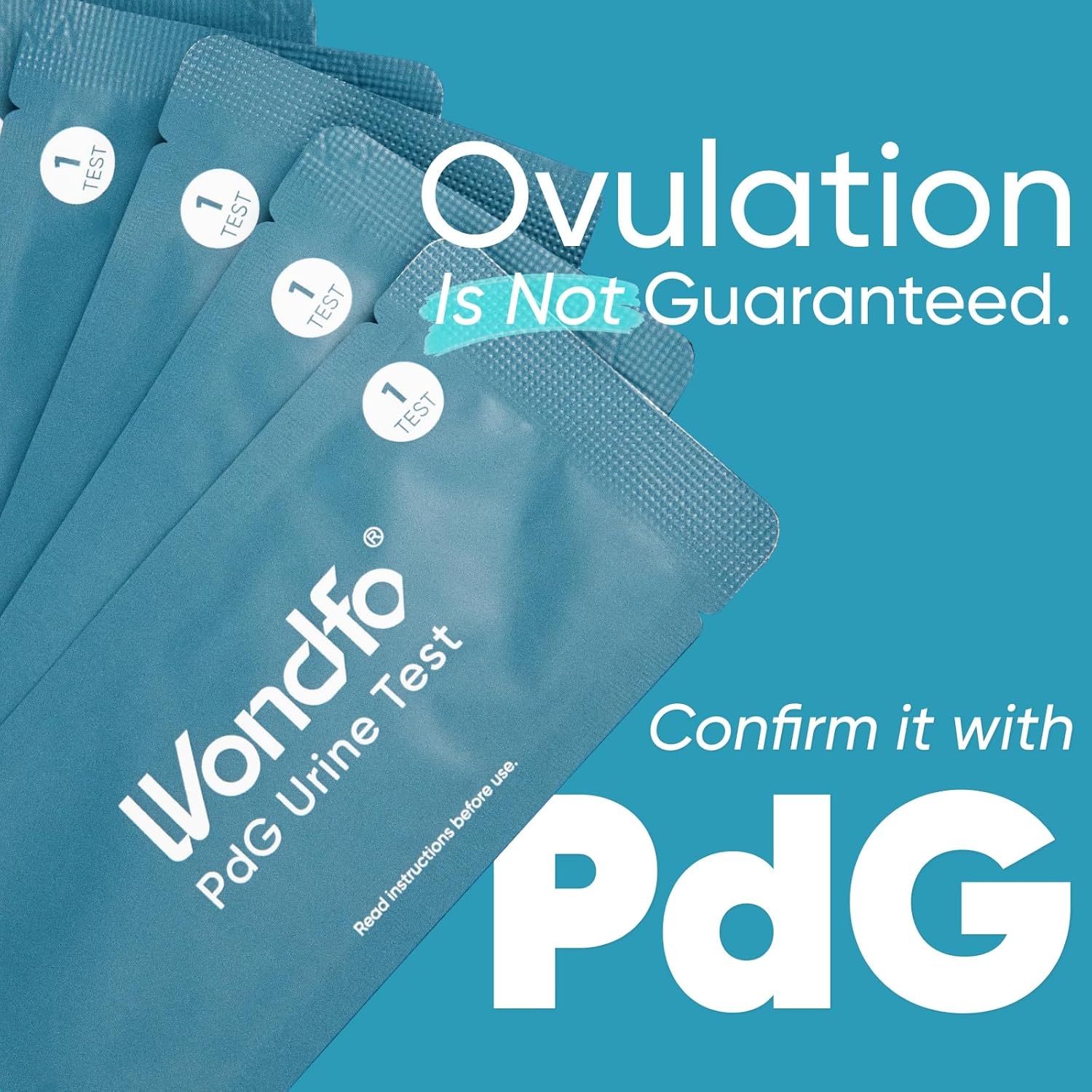 Wondfo PdG Test Strips for Women - At-Home Urine Test Strips,5 Tests
