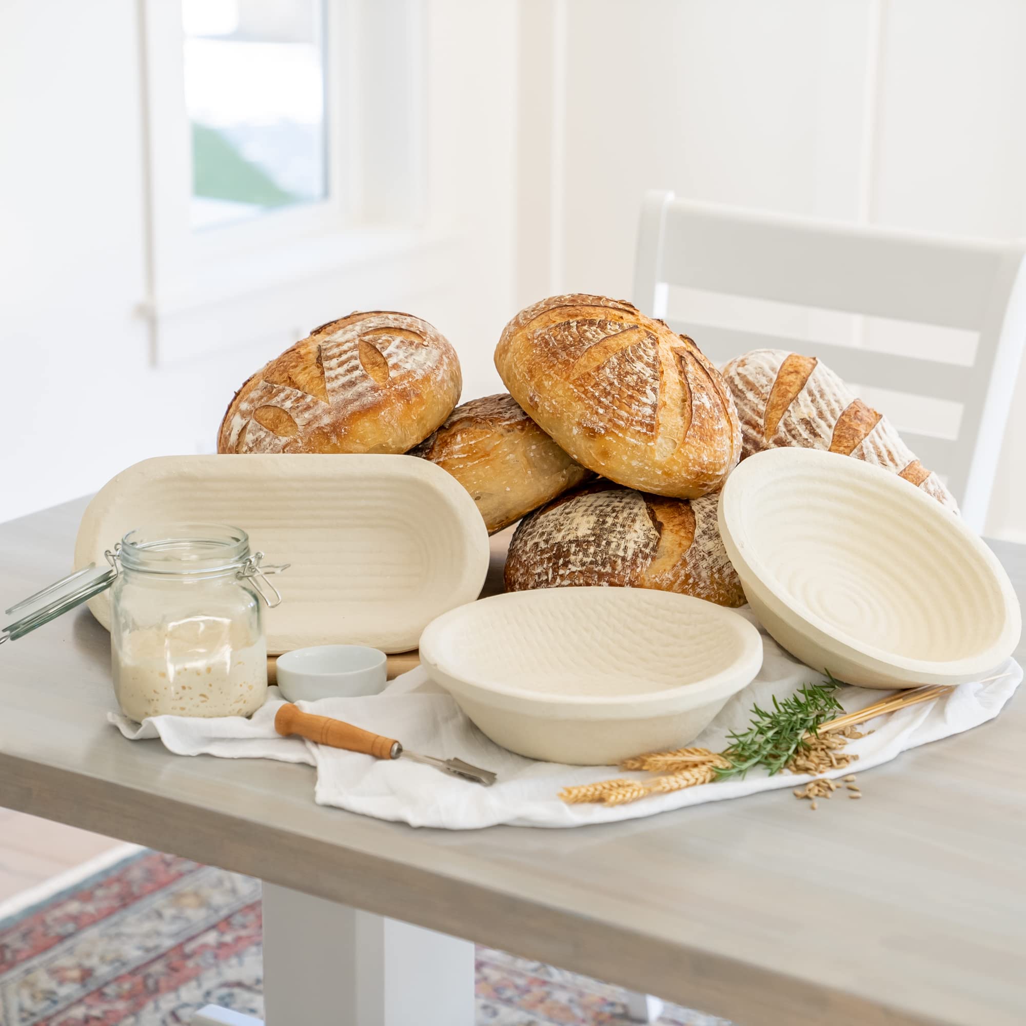 Buy Bulka Bread Proofing Basket Brotform Spruce Wood Pulp 9 inch Groove NonStick