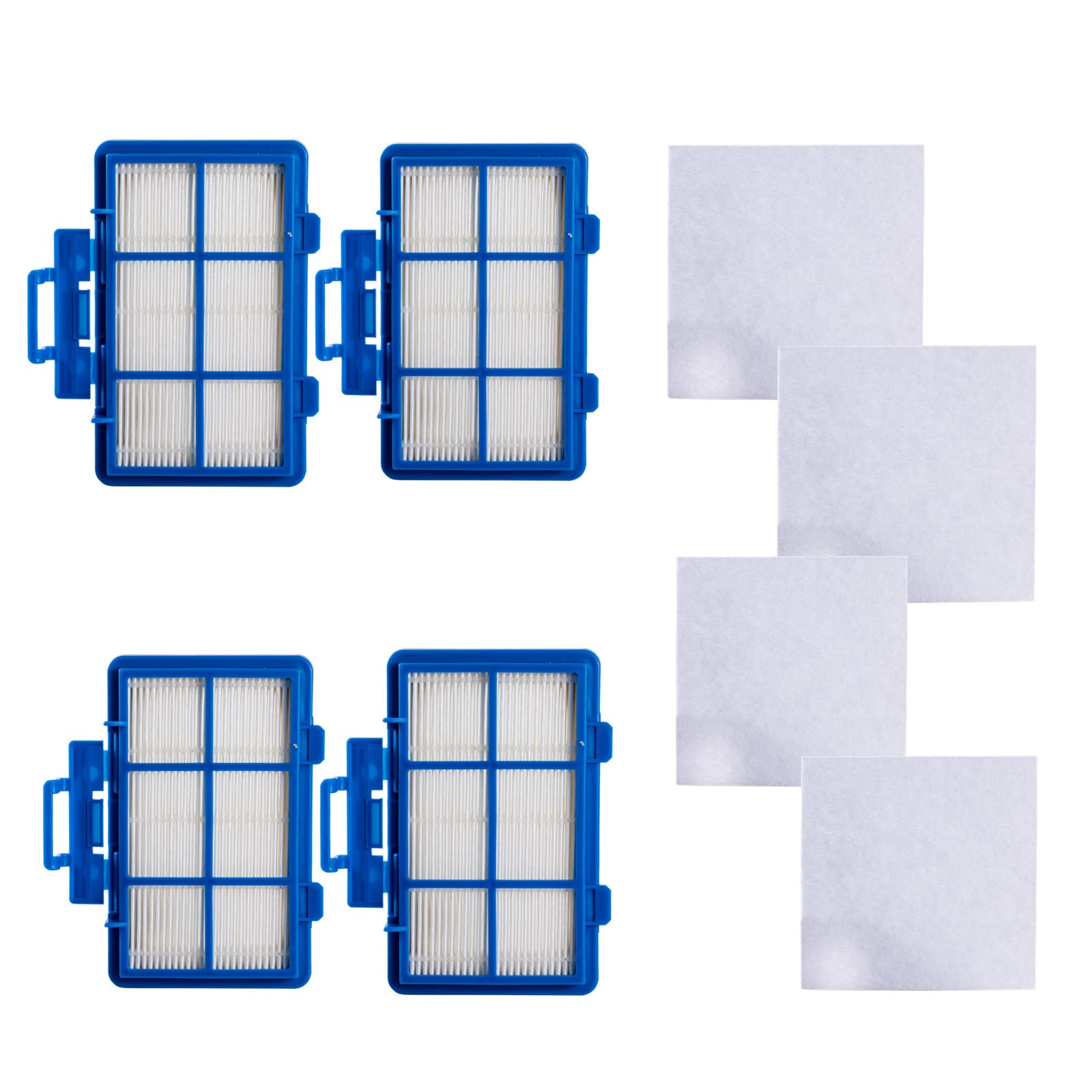 Filtre d'entrée Et Filtre sortie Pour Philips Série 2000 Powergo Aspirateur Avec Sac FC8240/09, FC8241/09, FC8242/09,FC8245/09 (Replacement CP0537/01 Et CP0538/01) (4 Pack)