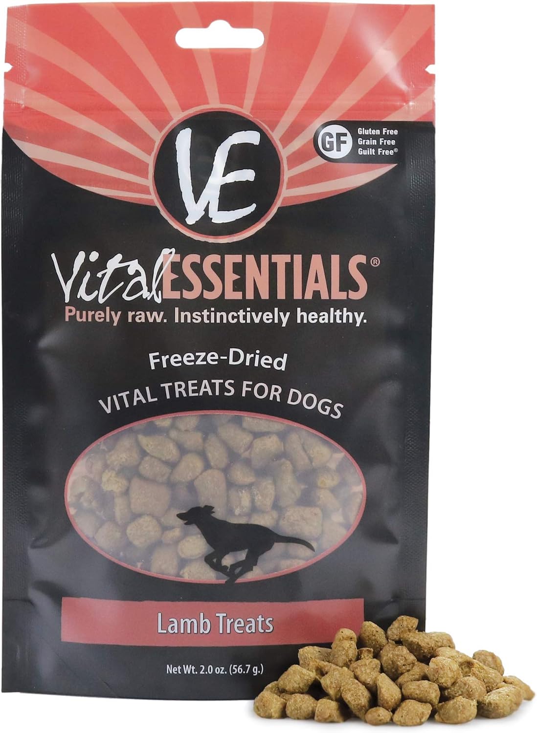 Vital Essentials Freeze Dried Dog Treats, Lamb 2 oz