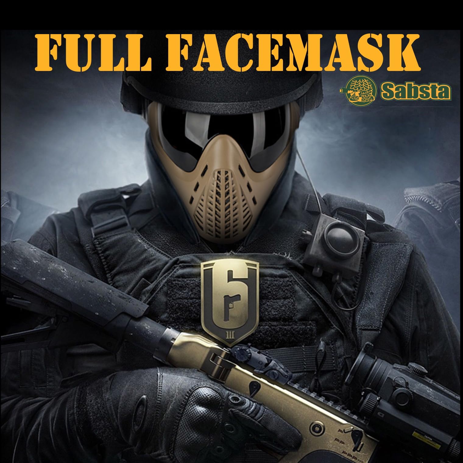 Amazon.co.jp: [Sabsta] フルフェイスマスク サバゲー 耳まで ゴーグル