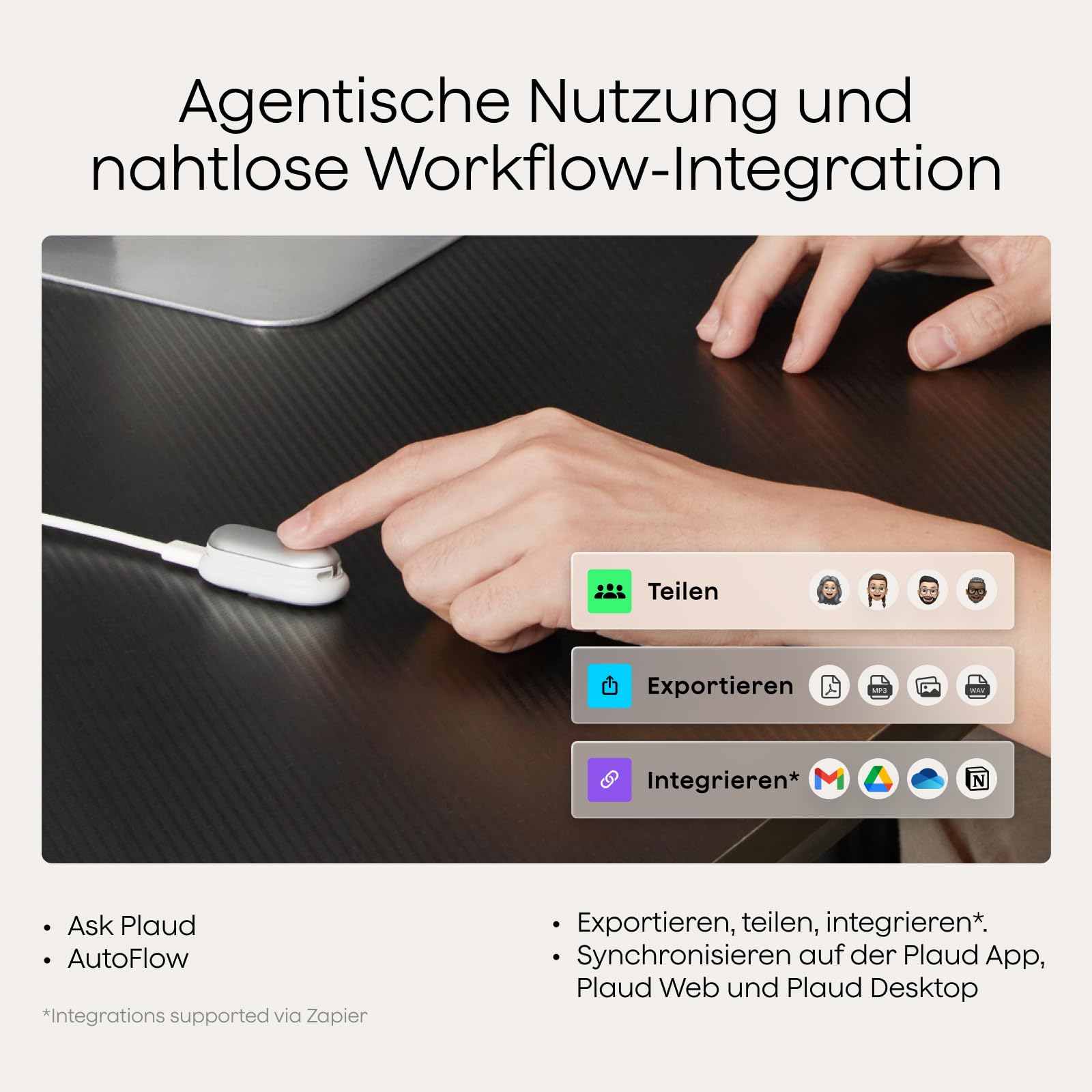 Plaud NotePin S Pack de 2 Grabadora de Voz IA con botón de grabación táctil Transcripción IA Resúmenes Tomar Notas para Reuniones Llamadas Entrevistas Charlas Clases con 4 Accesorios