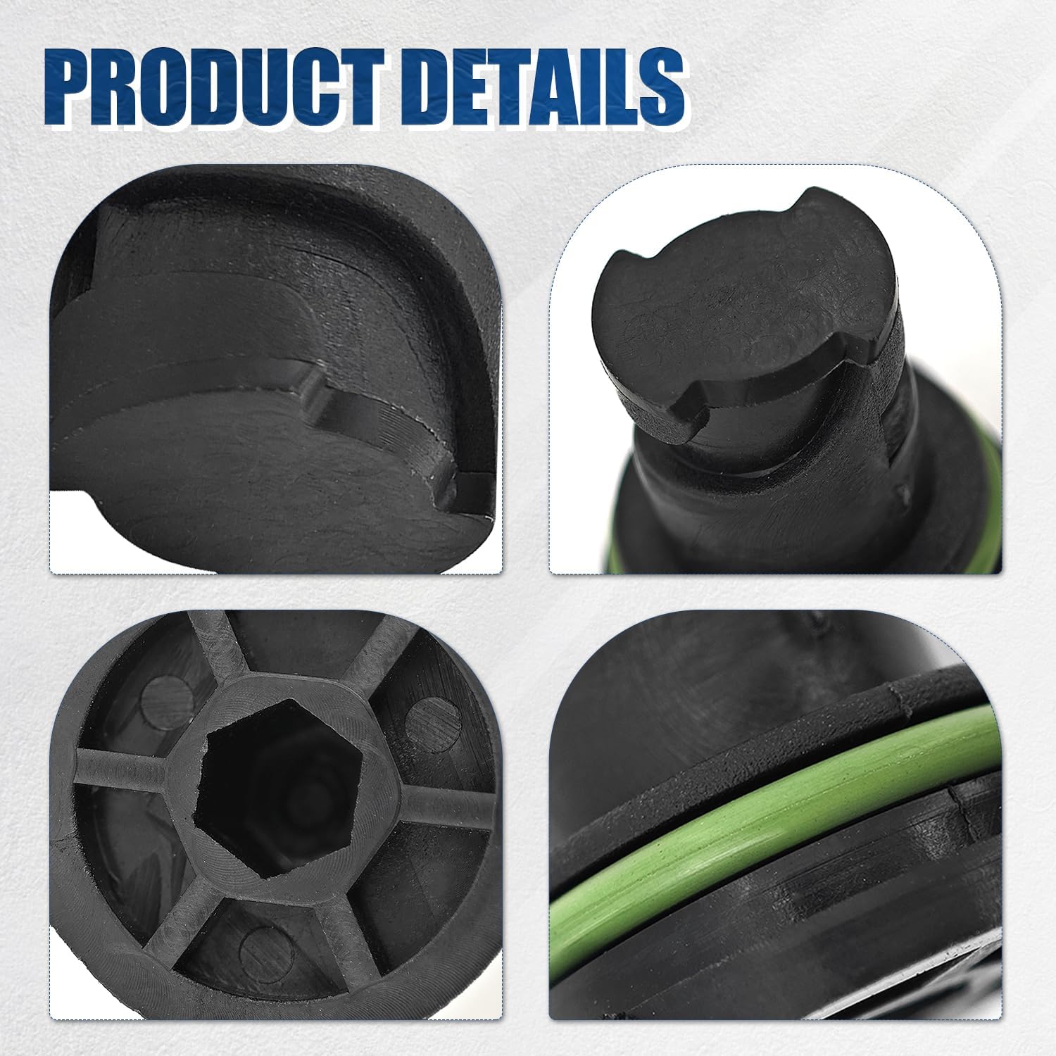 20 PCS Engine Oil Drain Plug with O-Ring 1982821 Fit for Peterbilt & Compatible with Kenworth for PACCAR MX13 MX11 Replaces# 1982821PE 51903106010