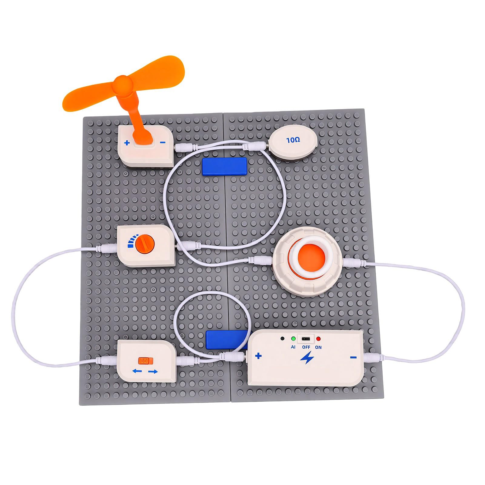 Generic Blocchi di Circuiti per Bambini Giocattoli Educativi STEM Controllo Vocale AI Kit di Esperimenti Interattivi Blocchi di Apprendimento in Plastica 12 Pezzi