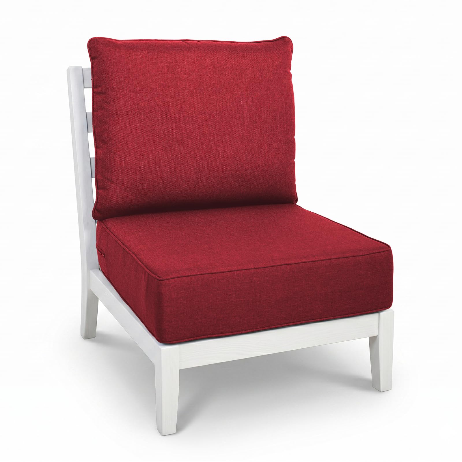 Outdoor Seat Cushion Set-24 x 24 x 6 Inch Outdoor Chair Cushions with Water Resistant &amp; Removable Cover Outdoor Cushions for Patio Furniture Chair Sofa Couch-Red