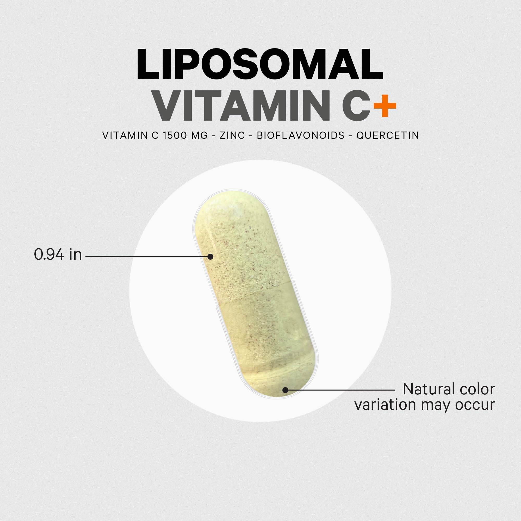 Codeage Liposomal Vitamin C Vitamins with Zinc, Elderberry, Citrus Bioflavonoids Ascorbic Acid, Quercetin & Rose Hips Fruit, Vitamina C Liposomal Supplement Pills - Non-GMO, Vegan - 90 Capsules — Amazon image 8