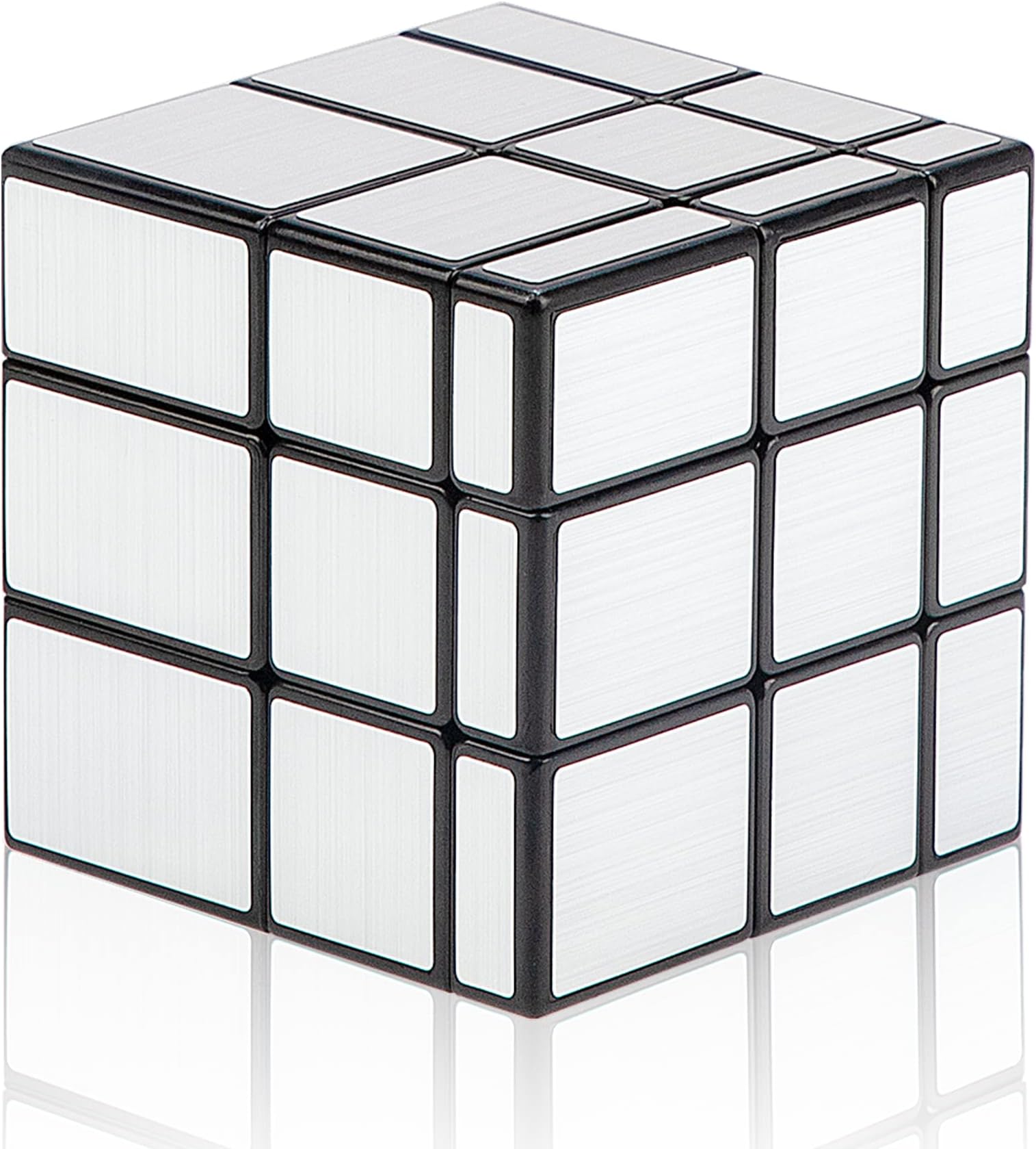 Cooja Mirror Cube Puzzle 3x3 Mirror Blocks Silver Smooth Cube 3D Puzzles for Kids Magic Cube Toy Brain Games Easy Turn Training Cubes for Boys Girls Adults