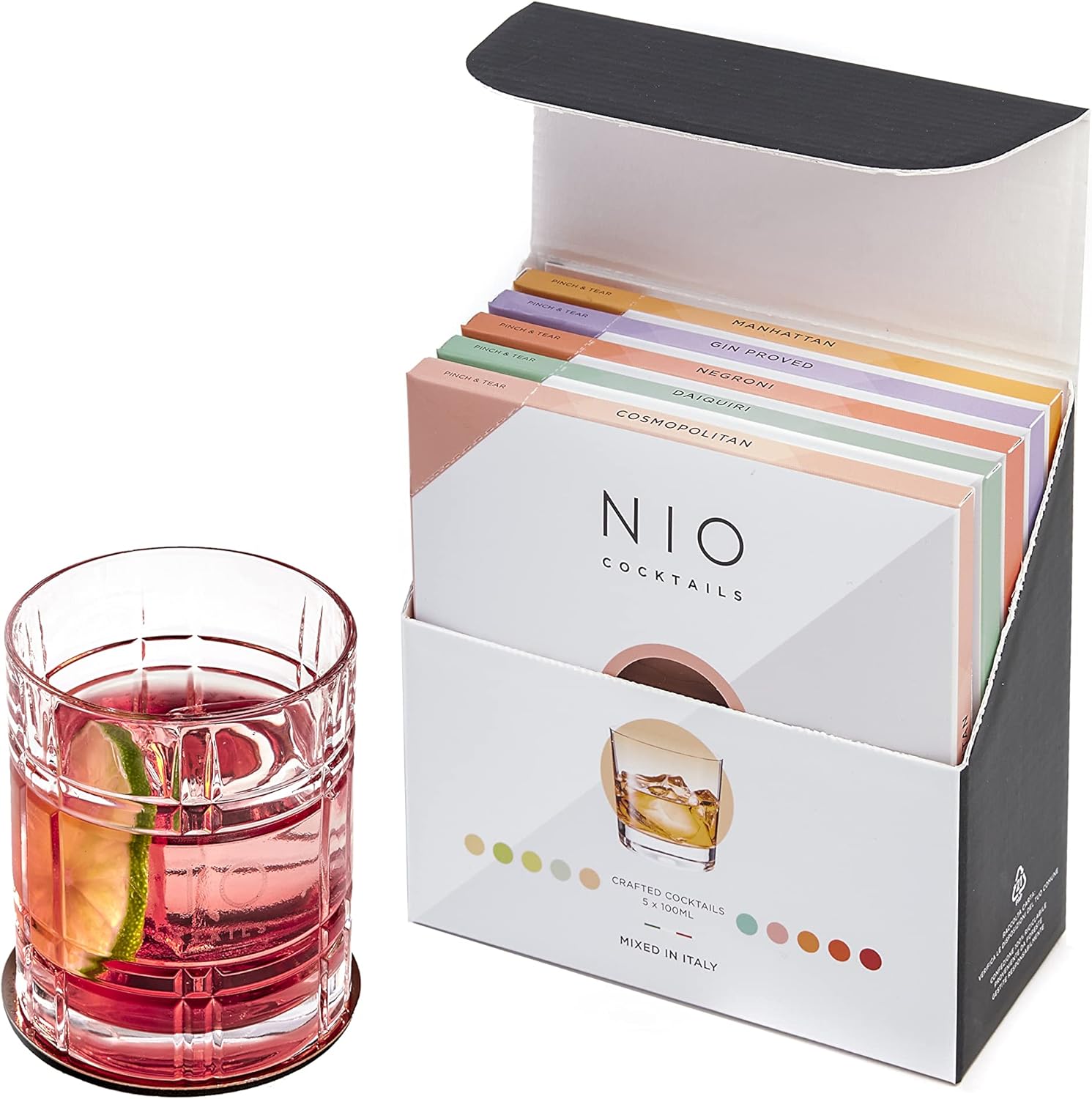 NIO Cocktails Bitter & Sweet Cocktail Box, 5 x 10 cl PreMixed, Ready