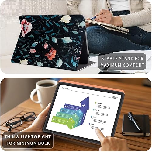 Vista 212 de Funda para Kindle de 6 pulgadas (11.ª generación, versión 2024/2022) delgada de piel sintética, ajustable, multiángulo, Smart Shell con función