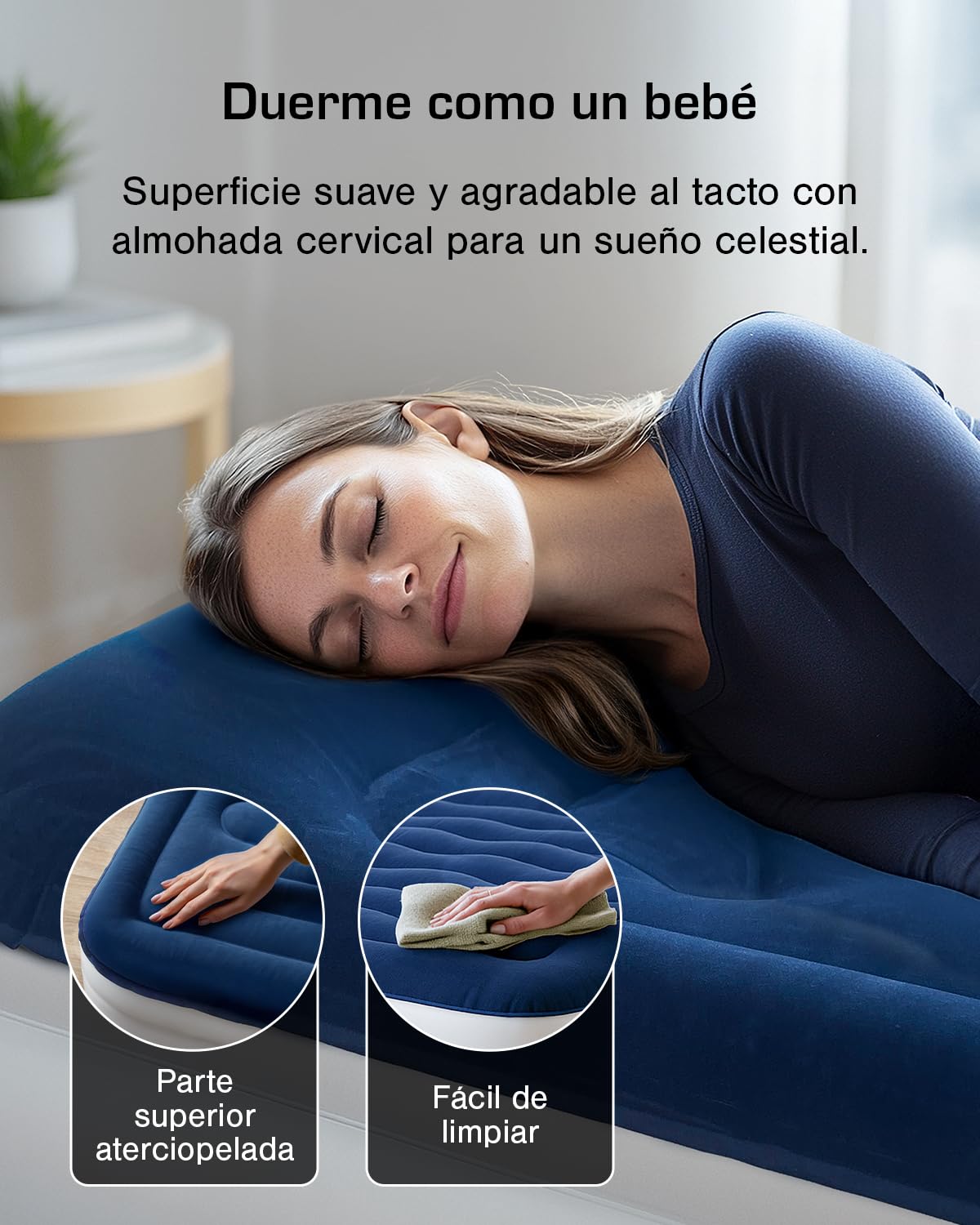 Active Era Colchón Hinchable Individual Lujo 99 x 188 x 36.5 cm con Bomba Eléctrica y Almohada Incorporada