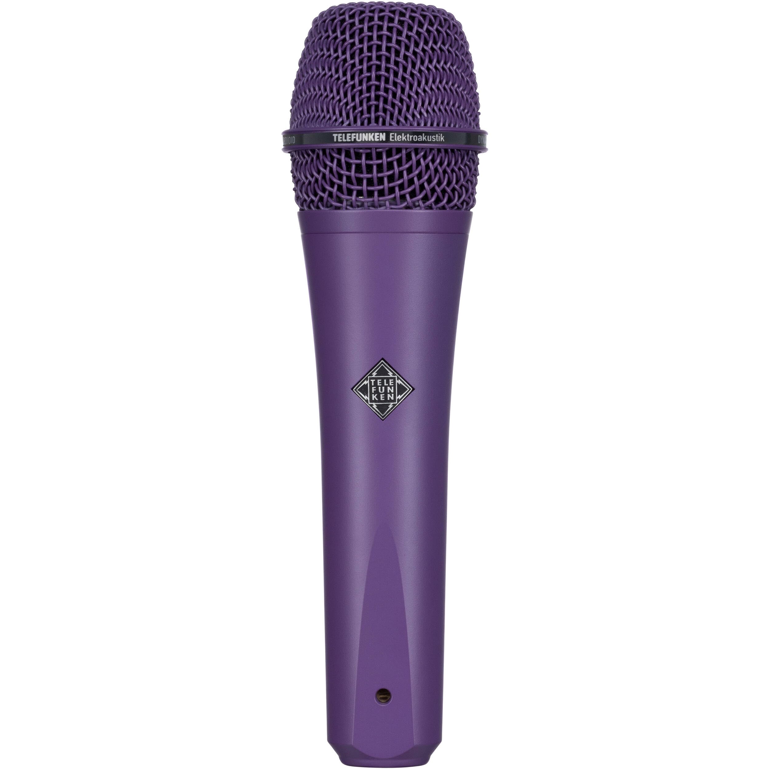 Telefunken M80 Purple Dynamic Handheld Vocal Microphone with On-Stage MS7701B Boom Microphone Stand and Professional Grade XLR Cable